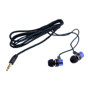 Metal Earphones with Fiber Cloth Cable