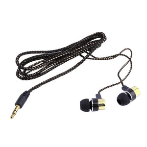 Metal Earphones with Fiber Cloth Cable