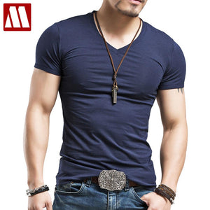 V neck Cotton T-shirt