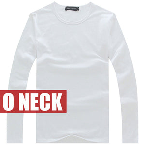 V Neck Cotton Long-Sleeve Shirt