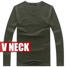 Load image into Gallery viewer, V Neck Cotton Long-Sleeve Shirt