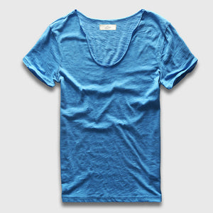 V Neck Slim Fit Cotton T-Shirt