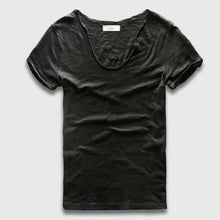 Load image into Gallery viewer, V Neck Slim Fit Cotton T-Shirt