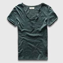 Load image into Gallery viewer, V Neck Slim Fit Cotton T-Shirt