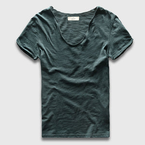 V Neck Slim Fit Cotton T-Shirt