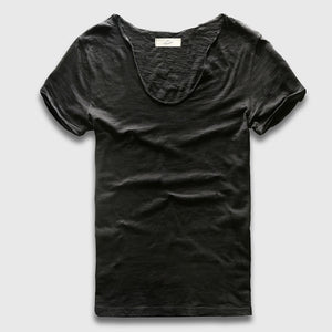 V Neck Slim Fit Cotton T-Shirt