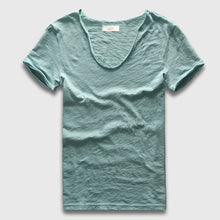 Load image into Gallery viewer, V Neck Slim Fit Cotton T-Shirt