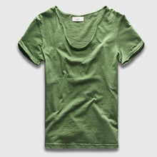 Load image into Gallery viewer, V Neck Slim Fit Cotton T-Shirt