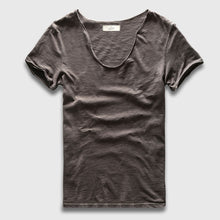 Load image into Gallery viewer, V Neck Slim Fit Cotton T-Shirt