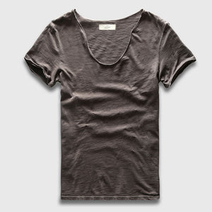 V Neck Slim Fit Cotton T-Shirt