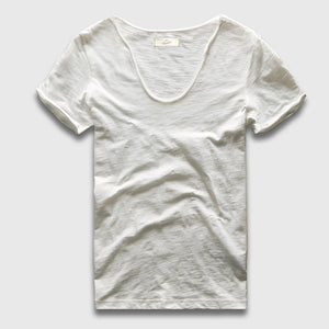 V Neck Slim Fit Cotton T-Shirt