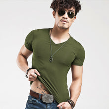 Load image into Gallery viewer, V neck Cotton T-shirt