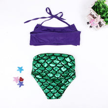 Load image into Gallery viewer, New 2017 Mermaid Girl&#39;s Two Pieces Tankini Summer Style Cute Swimwear For Children&amp;Kid&#39;s Bikini Sets 2-6Y Swimsuit