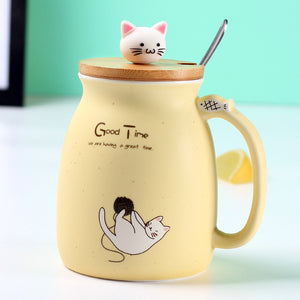 Jo Test Cat Mug Yellow New