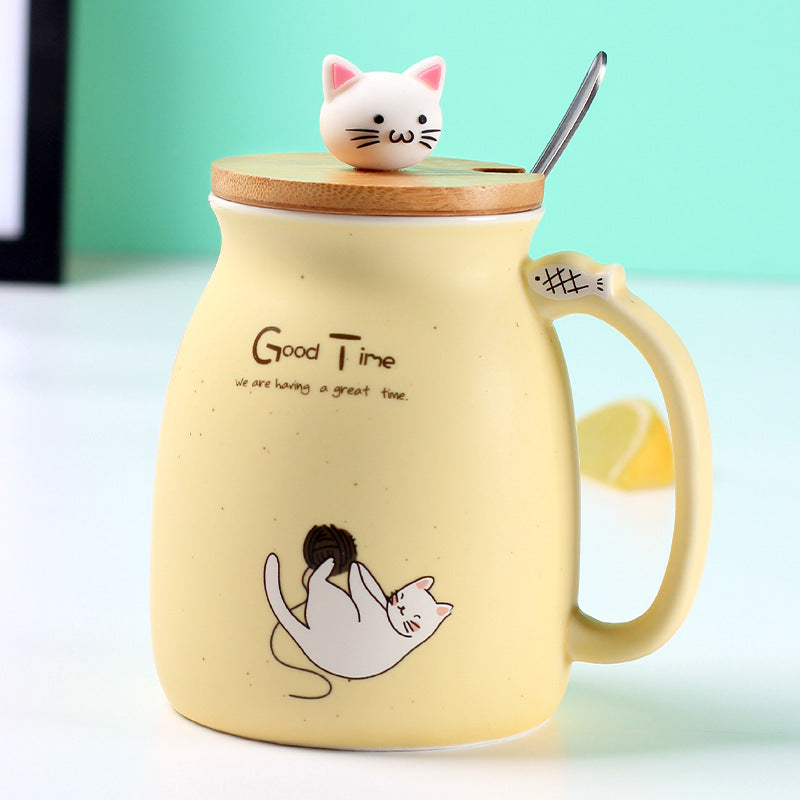 Jo Test Cat Mug Yellow New