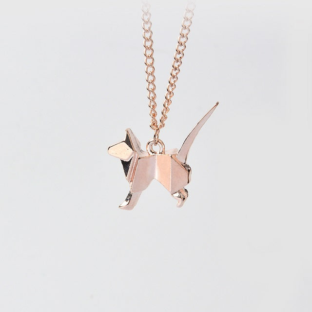 jo test origami cat dog necklace style 2