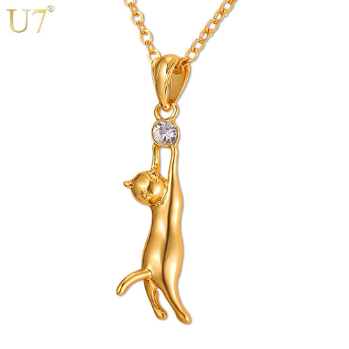 Cat hanging necklace test