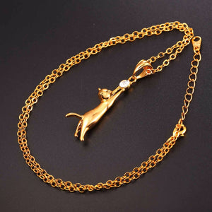 Cat hanging necklace test